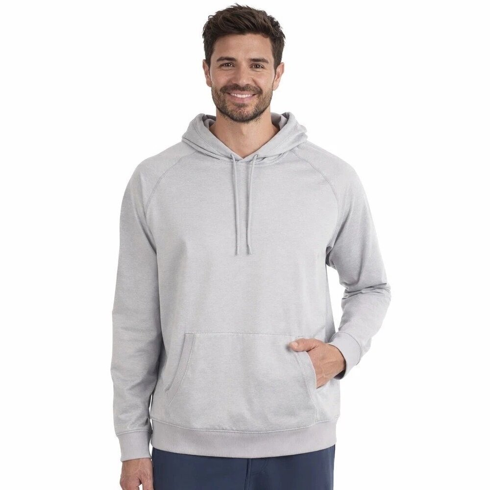 Kirkland Signature Men's XL Light Gray Pullover Hoodie Moisture Wicking i1755